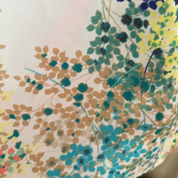 WORTHINGTON Watercolor Dainty Floral Ruffle Detail Sleeveless Top,Sz Large,GUC. - Picture 7 of 8